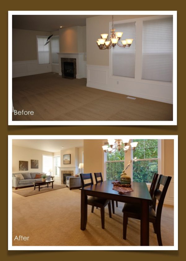 Dining Living before and after