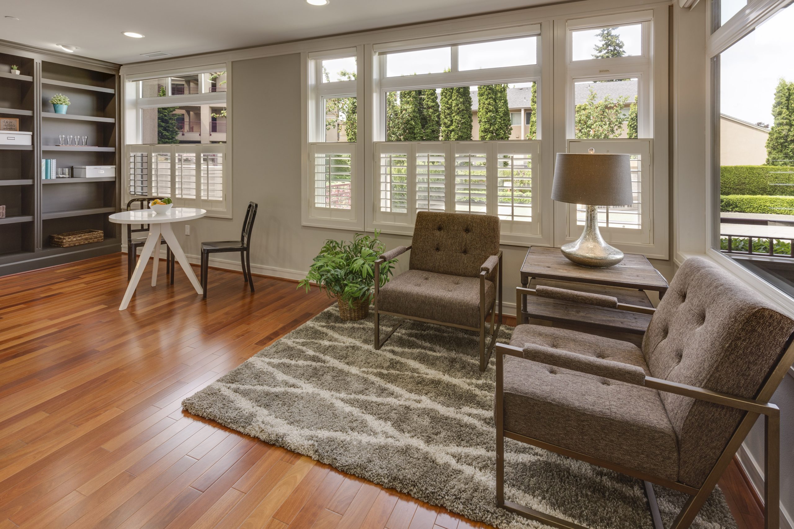 Family room with chairs