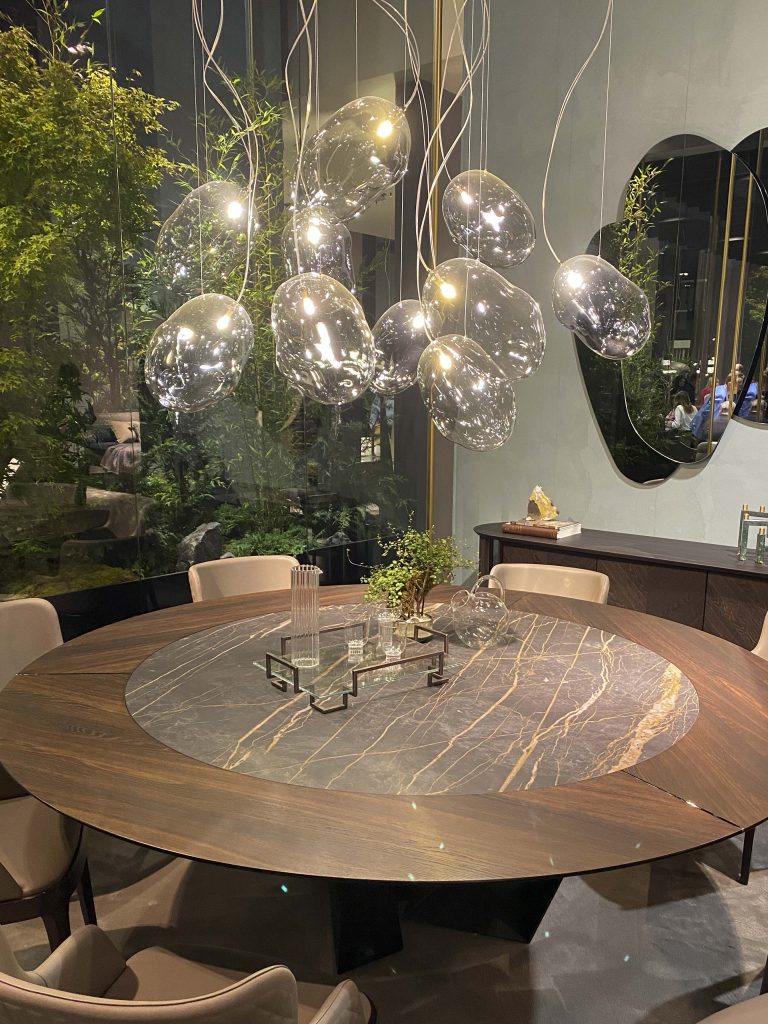 Oversized glass chandelier