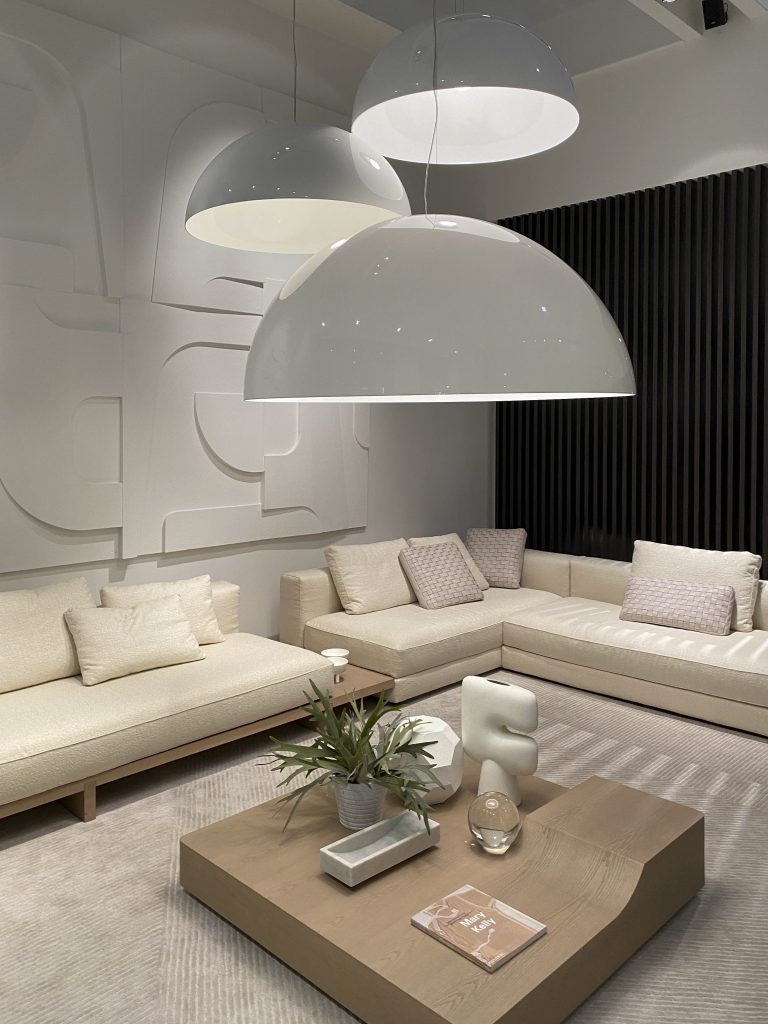 Modern white oversized chandelier
