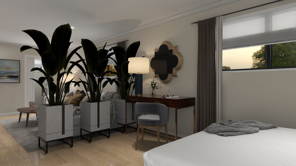 Using plants as room divider