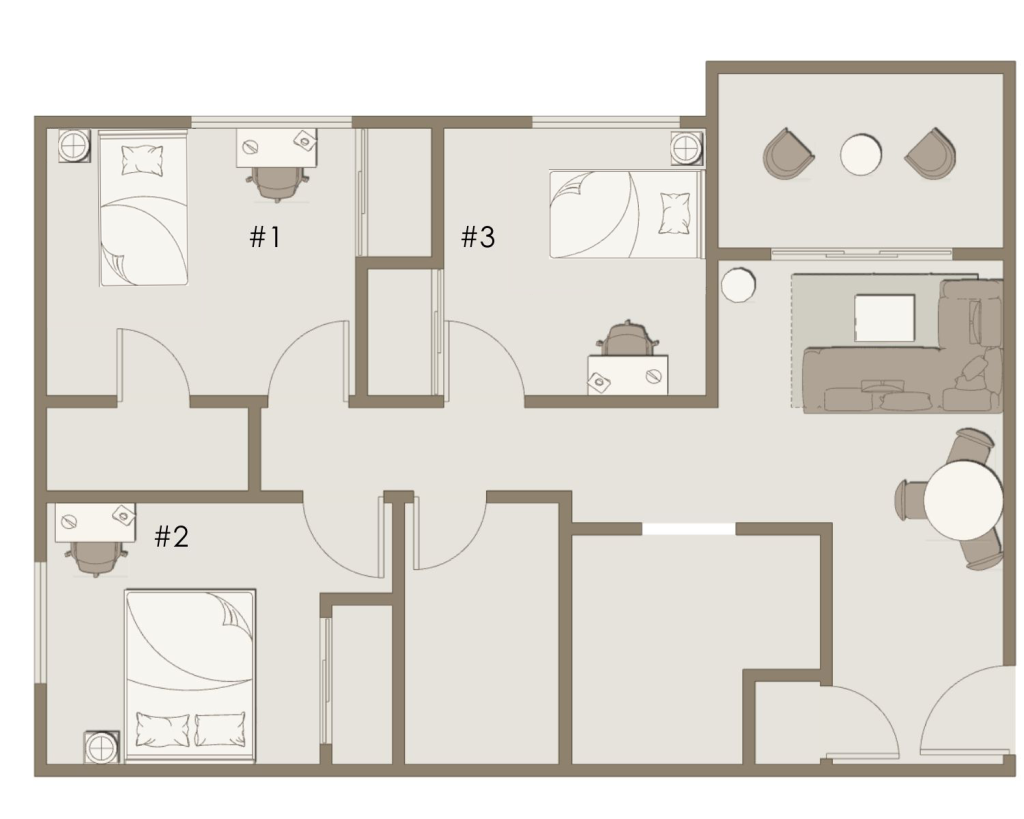 Floor plan furnished- back to school