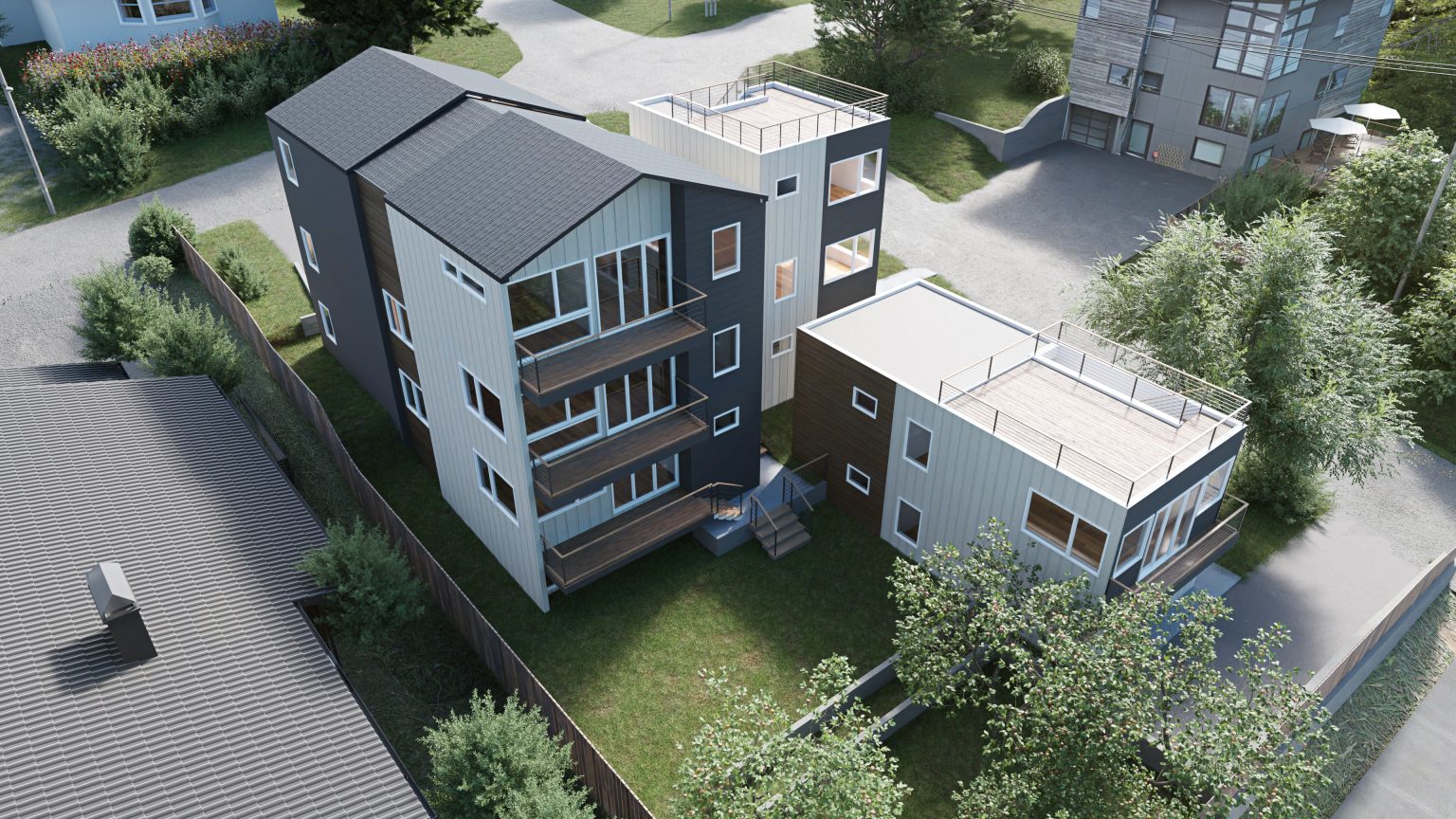 Exterior color palette BM Kendall Charcoal_ SW Alabaster_ Winchester Wood 2