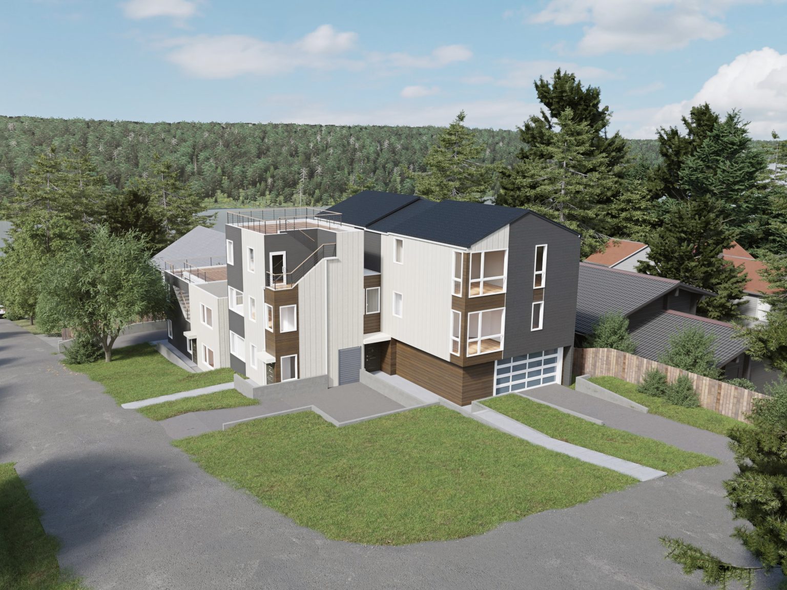 3D rendering of a building exterior