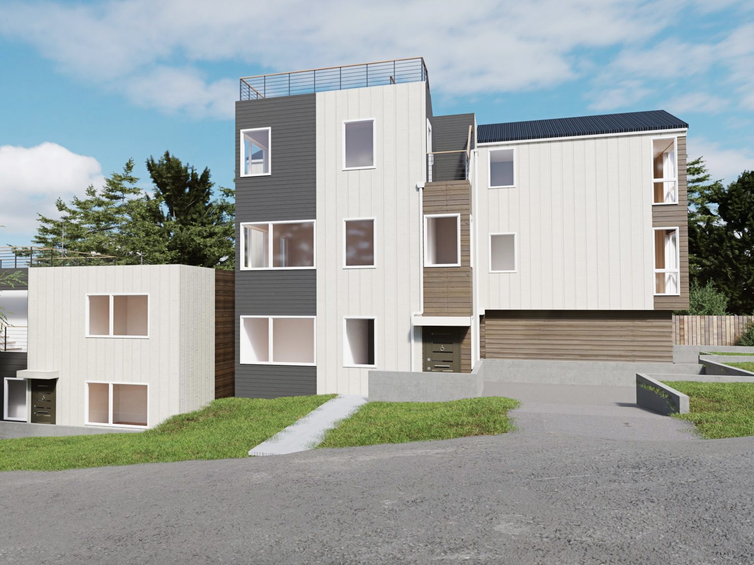 3D rendering of house exterior