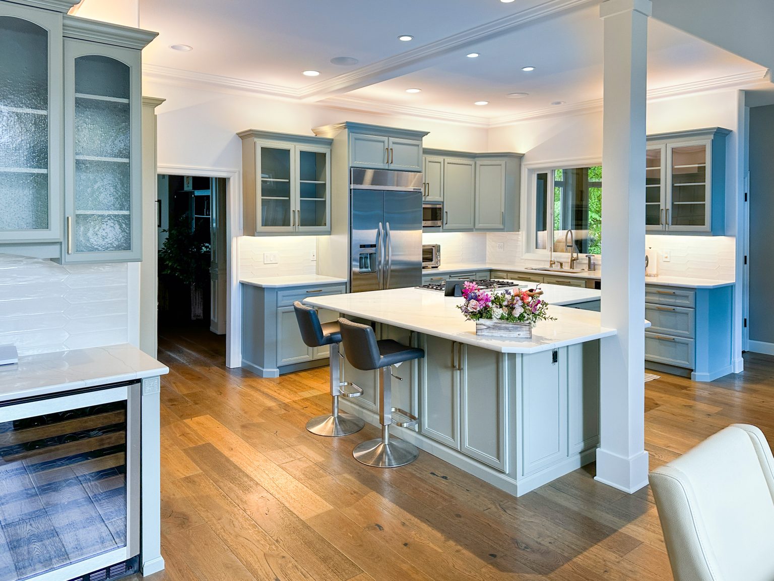 SW Escape Gray cabinets