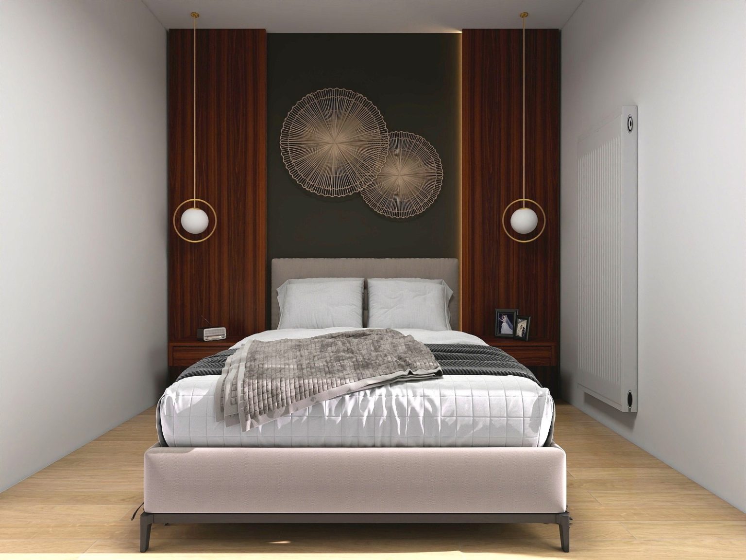 Statement Wall with Split Wood Panels