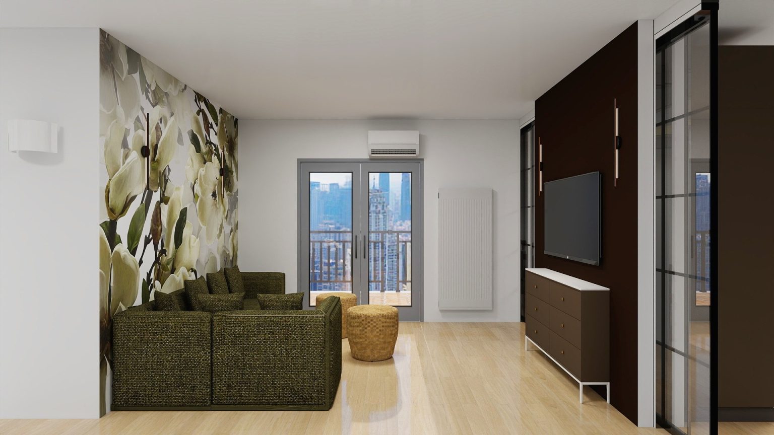 3d render of flower wallpaper