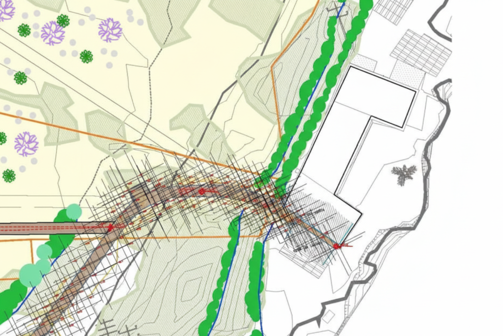 Ocean bar architectural drawing