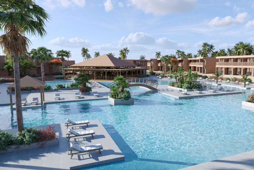 Pool area 3D render